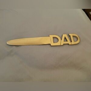 “Dad” 7” Solid Brass Letter Opener - New